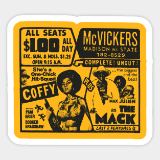 THE MACK AND PAM GRIER Sticker